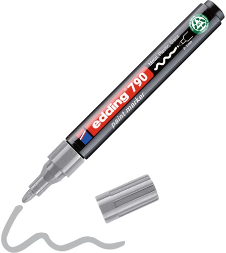 Paintmarker edding 790 alcoholbasis 2-3mm zilver 1 Stuk-2