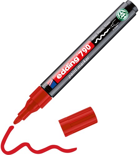 Paintmarker edding 790 alcoholbasis 2-3mm rood 1 Stuk-2
