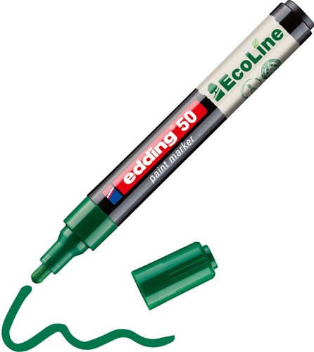 Paintmarker edding 50 Eco waterbasis 2-3mm groen 1 Stuk-2