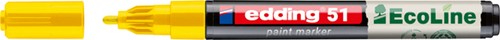 Paintmarker edding 51 Eco waterbasis 1-2mm geel 1 Stuk