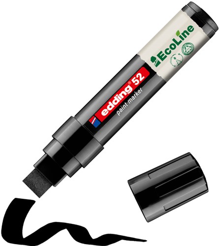 Paintmarker edding 52 Eco waterbasis 4-15mm zwart 1 Stuk-2
