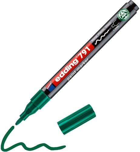 Paintmarker edding 791 alcoholbasis 1-2mm groen 1 Stuk-2