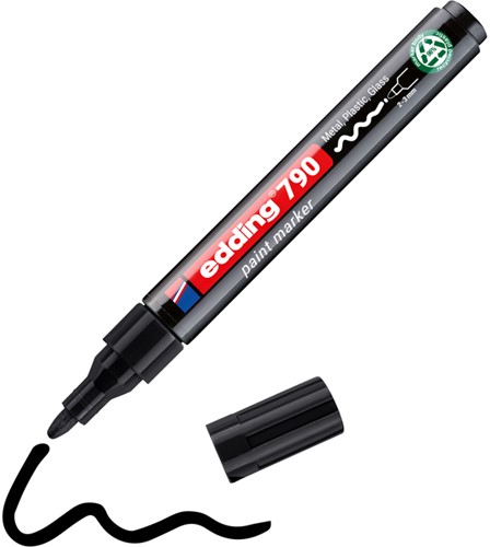 Paintmarker edding 790 alcoholbasis 2-3mm zwart 1 Stuk-2