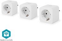 Slimme stekker Nedis Smartlife Wifi 3 stuks wit 3 Stuk-3