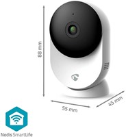 Beveiligingscamera Nedis Wifi indoor wit 1 Stuk-1