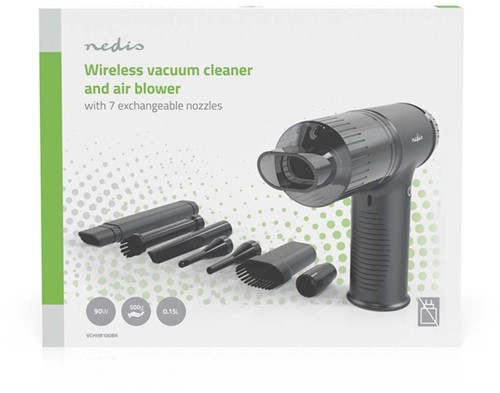 Handstofzuiger / luchtblazer Nedis 90W oplaadbaar zwart-2