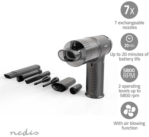 Handstofzuiger / luchtblazer Nedis 90W zwart 1 Stuk-1