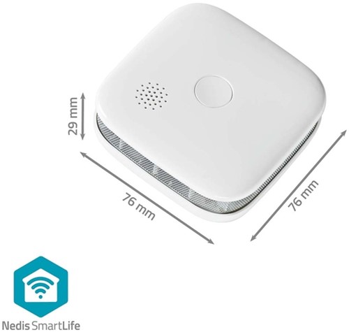 Rookmelder Nedis Smartlife Wifi 10 jaar sensor wit 1 Stuk-5