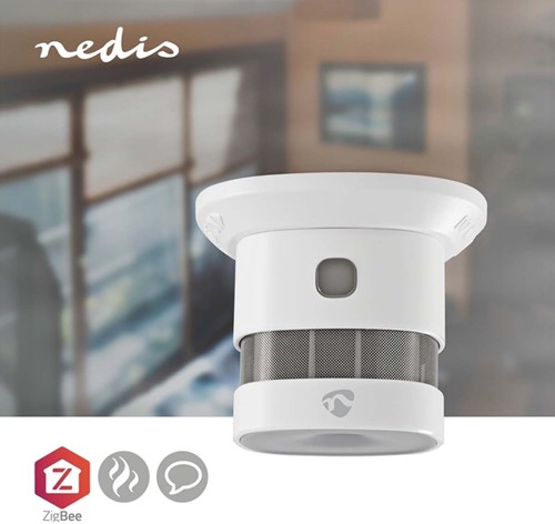 Rookmelder Nedis Zigbee 3.0 Wifi 10 jaar wit 1 Stuk-4