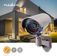 Dummy beveiligingscamera Nedis buiten grijs 1 Stuk-1