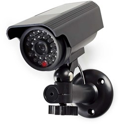 Dummy beveiligingscamera Nedis solar buiten grijs 1 Stuk