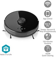 Robotstofzuiger Nedis wifi laser 3-in-1 zwart 1 Stuk-4