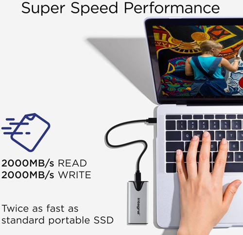SSD Integral SlimXpress Portable USB-C 2TB 1 Stuk-1