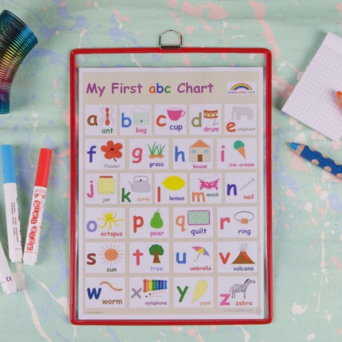 Zichtpanelenframe hangend Tarifold A4 rood 5st 5 Stuk-3