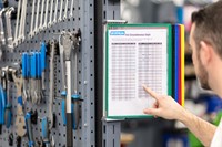 Zichtpanelensysteem wand Tarifold magnetisch A4 met 10-tassen assorti-2