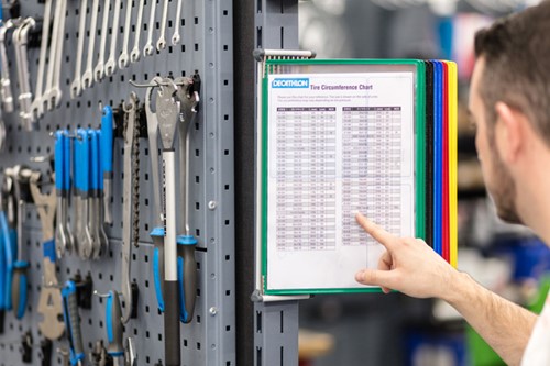 Zichtpanelensysteem wand Tarifold magnetisch A4 met 10-tassen assorti-2