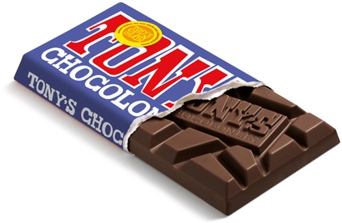 Chocolade Tony Chocolonely don melk pret tof 90gr 90 Gram