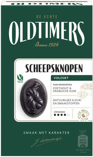 Drop Oldtimers scheepsknopen doos 235gr 235 Gram
