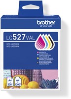Inktcartridge Brother LC-527 zwart + 3 kleuren 4 Stuk