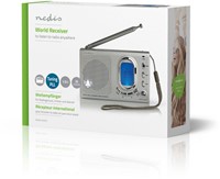 Wereldradio Nedis met wekker RDWR1000GY 1 Stuk-4