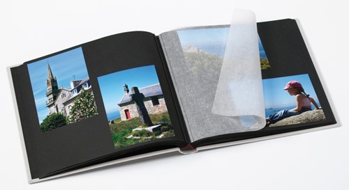 Fotoalbum walther design Black & White 26x25cm 25vel grijs-3