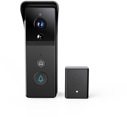 Videodeurbel Nedis Wifi 3MP Full HD zwart 1 Stuk