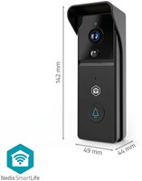 Videodeurbel Nedis Wifi 3MP Full HD zwart 1 Stuk-2