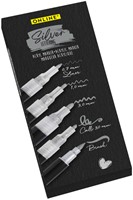 Acrylmarker Online lettering 5 breedtes zilver 5 Stuk