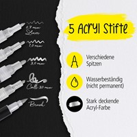 Acrylmarker Online lettering 5 breedtes zilver-2
