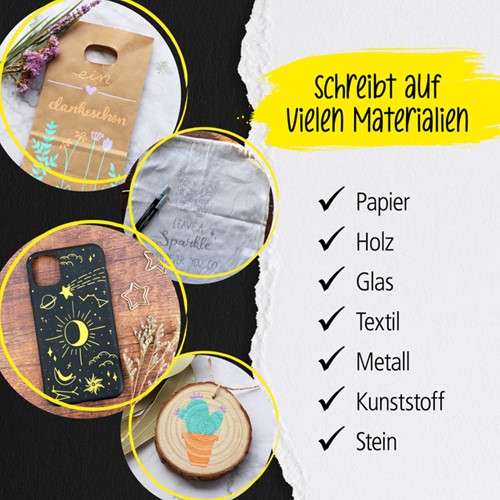 Acrylmarker Online lettering 5 breedtes zilver 5 Stuk-6