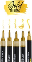 Acrylmarker Online lettering 5 breedtes goud 5 Stuk-1