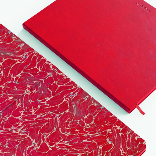 Notitieboek de KEMPEN Poppy 171x220mm blanco 192 pagina's  90gr rood-2