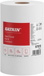 Poetspapier Katrin Plus klein 1laags 400 vel wit 12 Rol