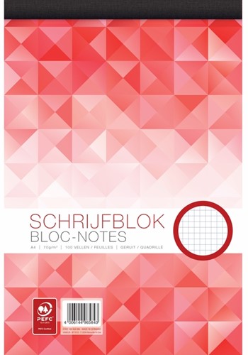 WORK schrijfblok A4 100v 70g ruit 5x5mm 1 Stuk