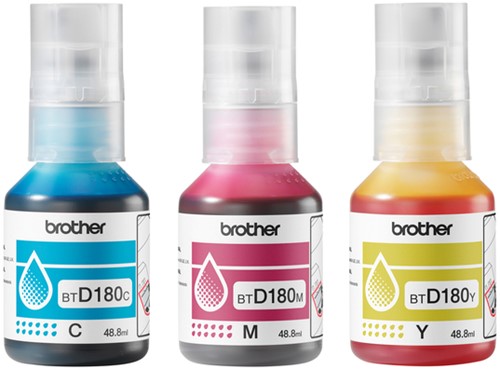 Navulinkt Brother BT-D180CLVAL 3 kleuren 4 Stuk-2