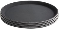 Dienblad Olympia Kristallon antislip rond Ø35.6cm PP zwart-2