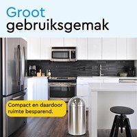 Afvalbak BRASQ Push Bin PB230+ 30 liter rvs 1 Stuk-5