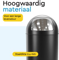 Afvalbak BRASQ Push Bin PB230+ 30 liter zwart 1 Stuk-1