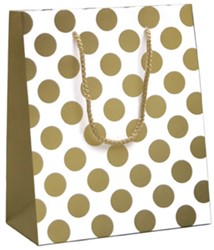 Cadeautasjes Gold dots 19x10x23cm 1 Zak
