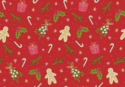 Apparaatrol Gingerbreadman rood 200mx30cm 1 Rol