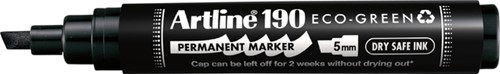 Permanent marker Artline 190  Eco schuin 2-5mm zw 1 Stuk