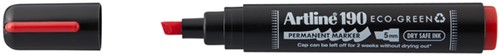 Permanent marker Artline 190 Eco schuin 2-5mm rood 1 Stuk