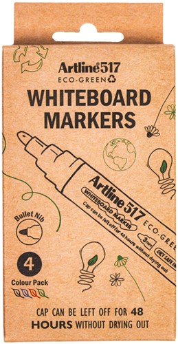 Whiteboardmarker Artline 517 Eco rond M ass 4st 4 Stuk-2