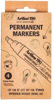 Permanent marker Artline 190 Eco schuin 2-5mm ass 4 Stuk-2