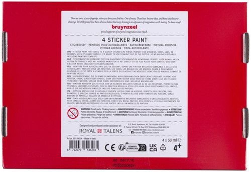 Stickerverf Bruynzeel met 2 sjablonen assorti 4 stuks-3