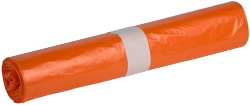 Afvalzak Propsac HDPE T25 70x110cm 120L oranje 20 Zak