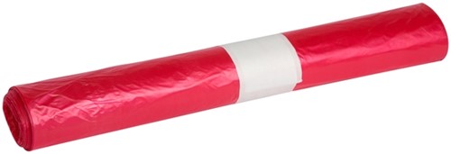 Afvalzak Propsac HDPE T25 70x110cm 120L rood 20 Zak