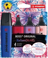 Markeerstift STABILO Boss Wildfl assorti 4 stuks 4 Stuk