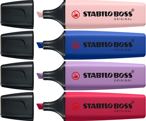 Markeerstift STABILO Boss Wildfl assorti 4 stuks 4 Stuk-9