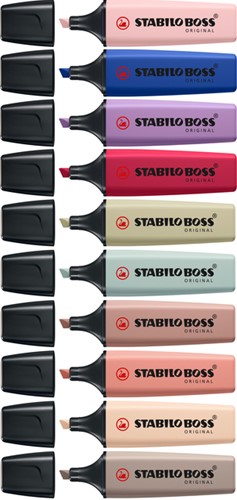 Markeerstift STABILO Boss Wildfl- Natu Co ass 10st 10 Stuk-10